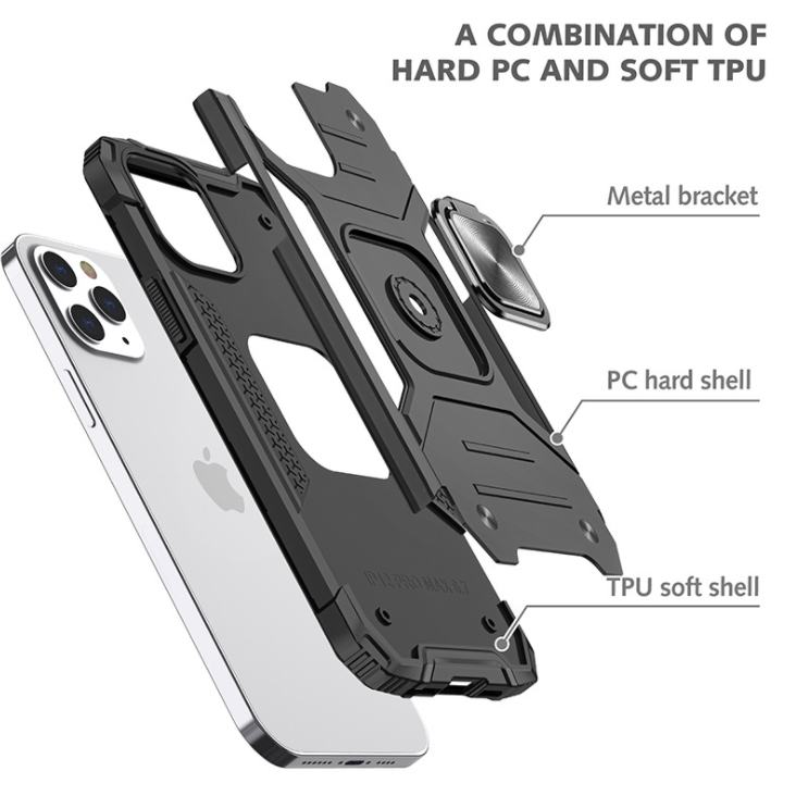 iPhone 12 Pro Max Case - Heavy-Duty, Ring Holder