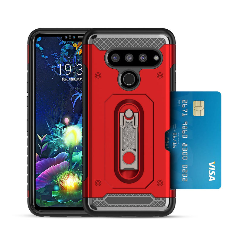 LG V50 Armor Case with Card Slot and Kickstand