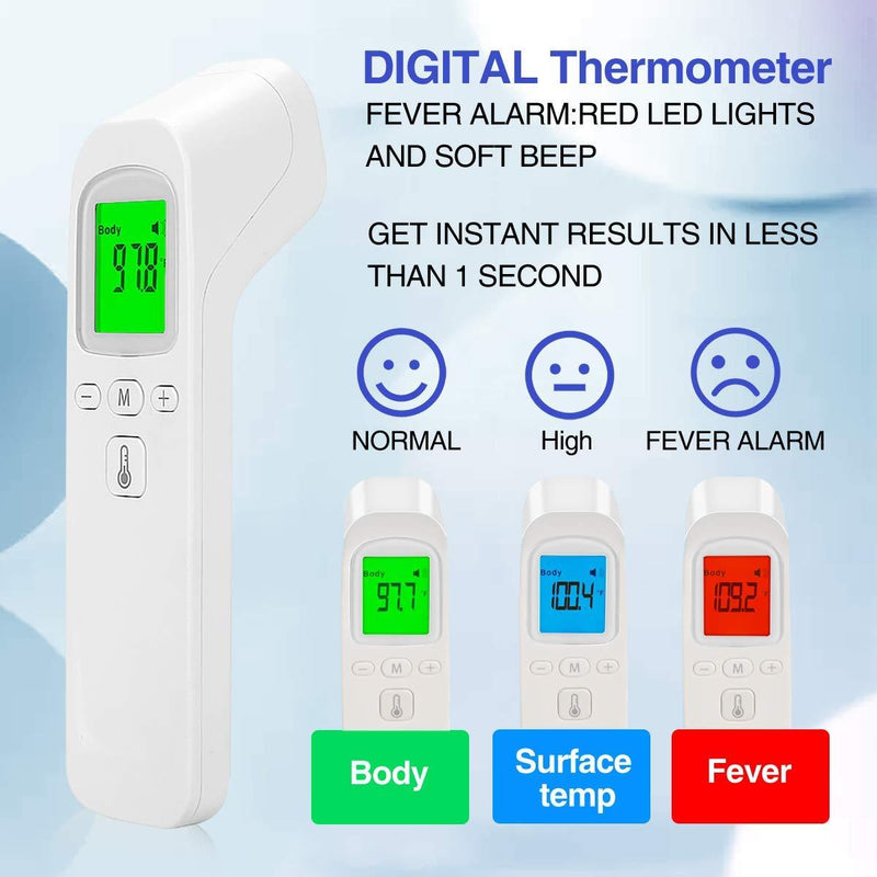 Handheld Infrared Forehead Thermometer Reader With Alarm & Memory Function