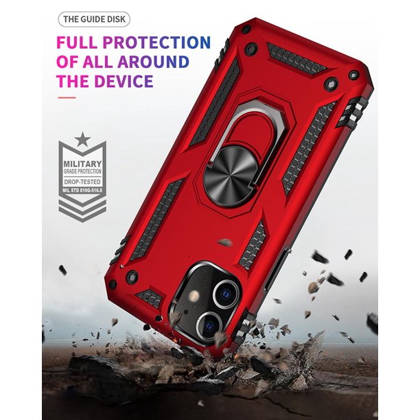 iPhone 12 /12 Pro Case - Heavy-Duty, Ring Holder