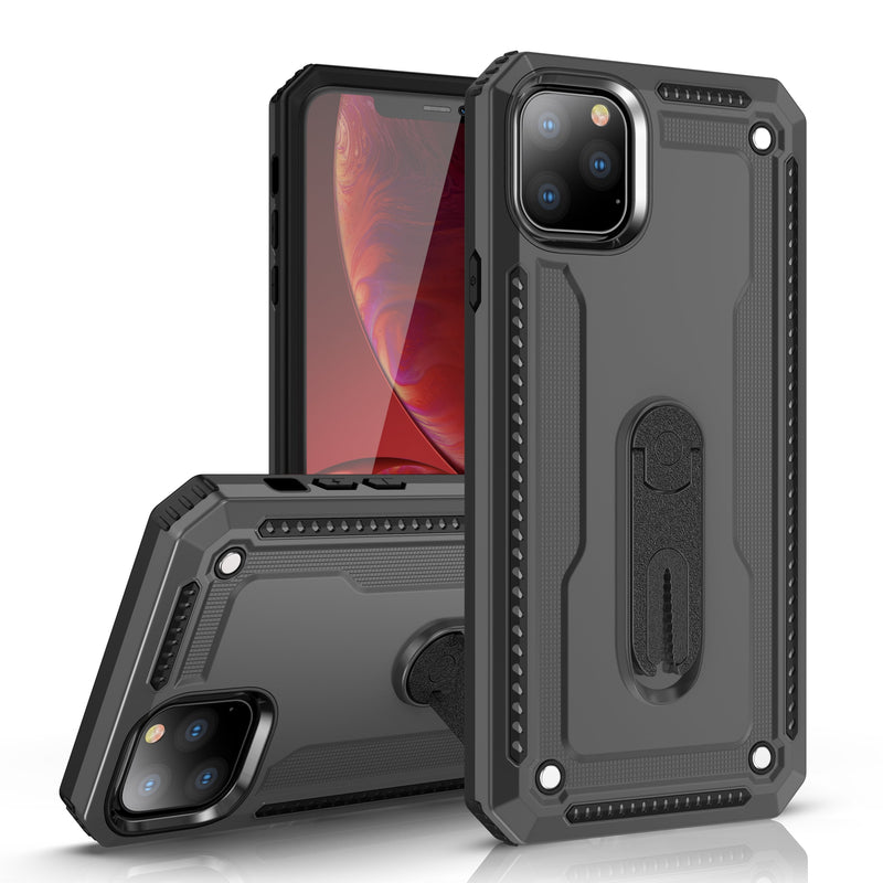 iPhone 11 Pro Layered Protective Case with Air Vent Holder and Kickstand