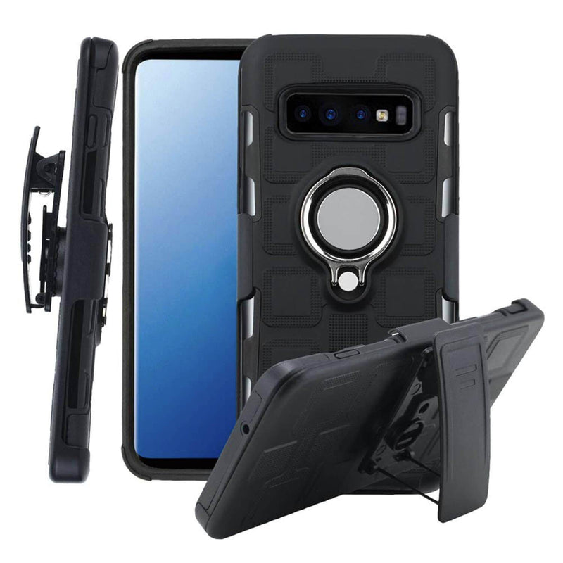 Samsung Galaxy S10 Plus Holster Case with Magnetic Metal Ring - Gorilla Gadgets