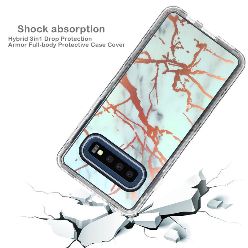 Samsung Galaxy S10 Marble Pattern Hybrid Case - Gorilla Gadgets