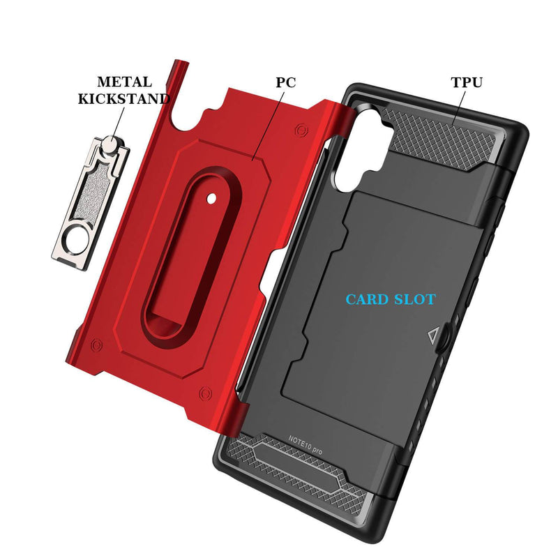 Samsung Galaxy Note 10 Armor Case with Card Slot and Kickstand - Gorilla Gadgets