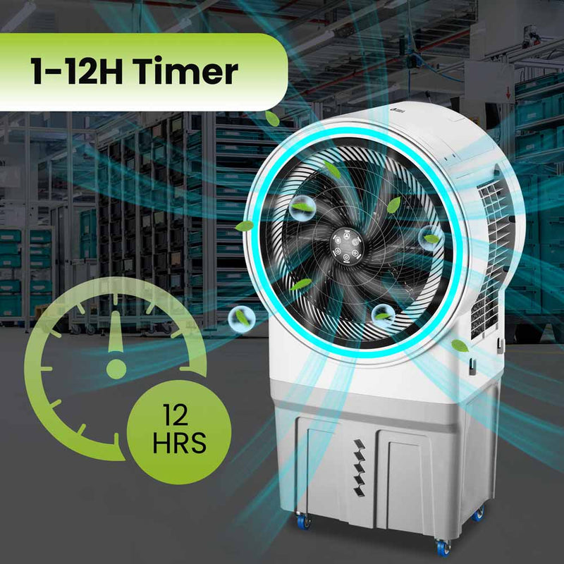 evaporative air cooler with timer