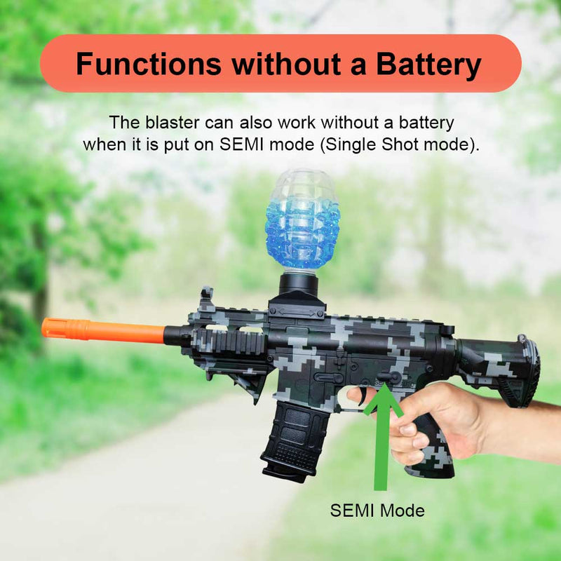 Gel Ball Blaster M416, 10,000 Gel Balls, Rechargeable Battery, Goggles Included