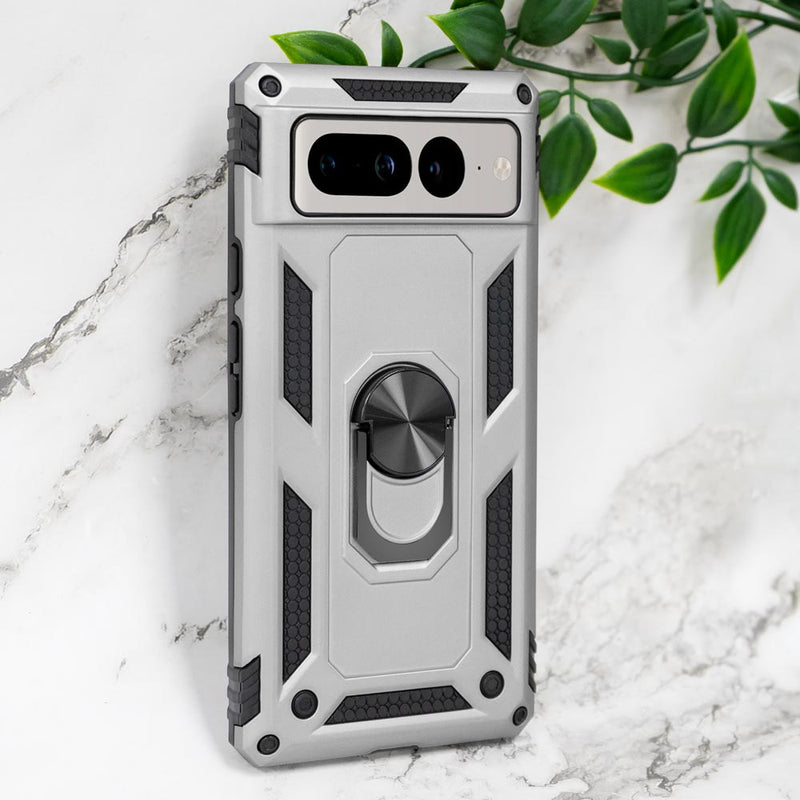 Google Pixel 7 Pro Case, Heavy-Duty with Ring Holder