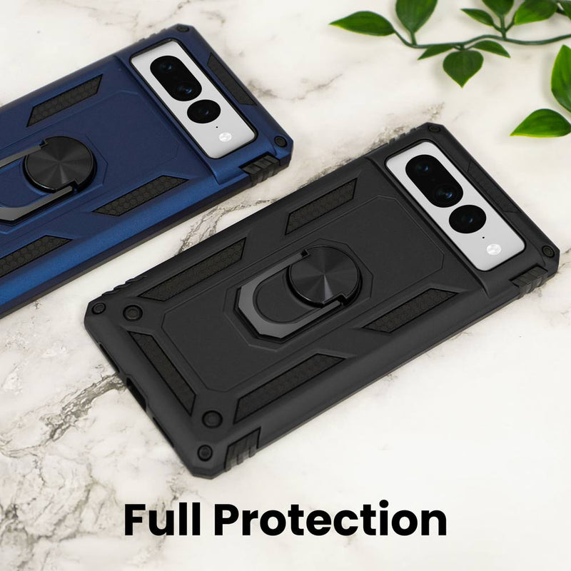 Google Pixel 7 Pro Case, Heavy-Duty with Ring Holder