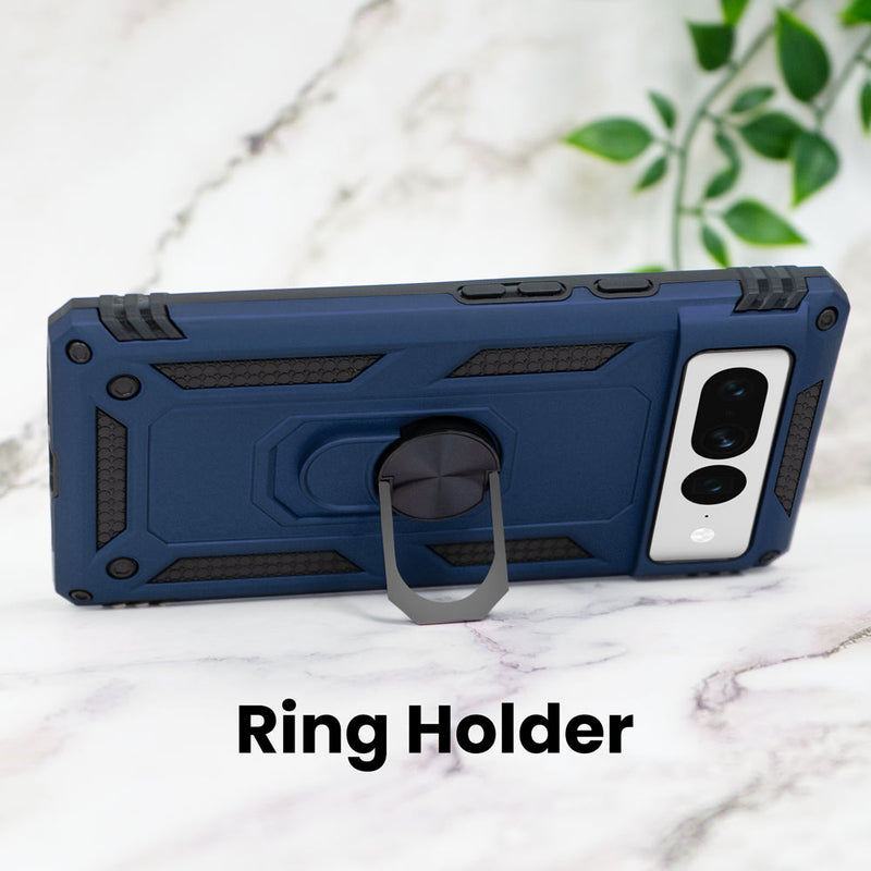 Google Pixel 7 Pro Case, Heavy-Duty with Ring Holder