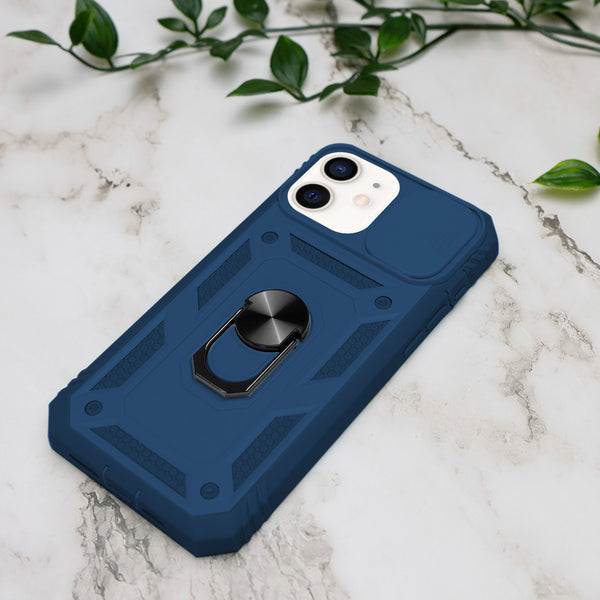 iPhone 11 Case - Heavy-Duty, Ring Holder, Camera Cover, Card Slot