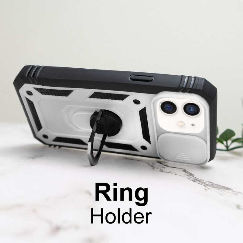 iPhone 11 Case - Heavy-Duty, Ring Holder, Camera Cover, Card Slot