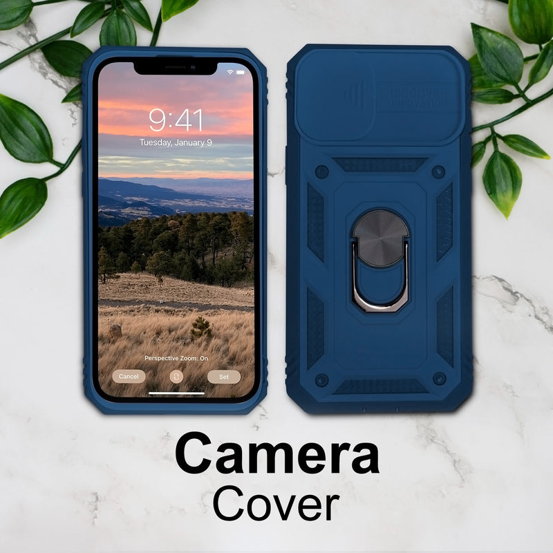 iPhone 11 Pro Max Case - Heavy-Duty, Ring Holder, Camera Cover