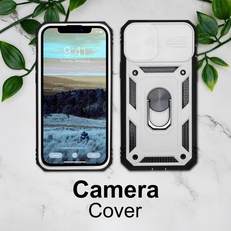 iPhone 11 Case - Heavy-Duty, Ring Holder, Camera Cover, Card Slot