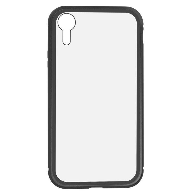 iPhone XR Case -  Magnetic Frame, Tempered Glass Back