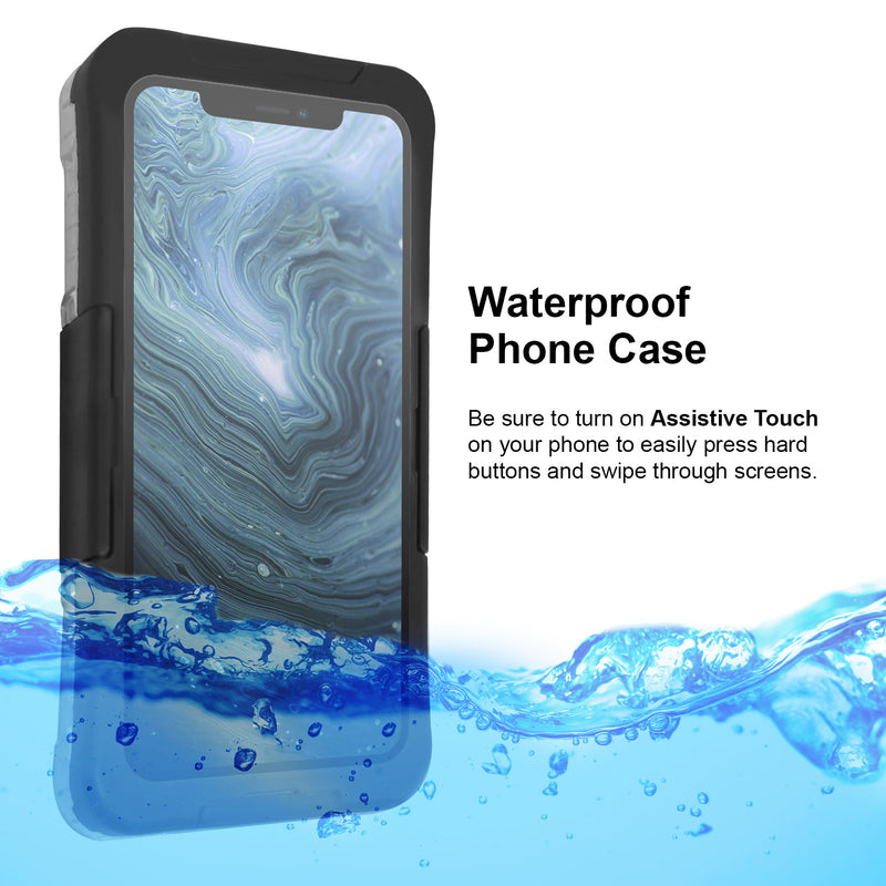 iPhone XS Max Case - Waterproof with Neck Strap