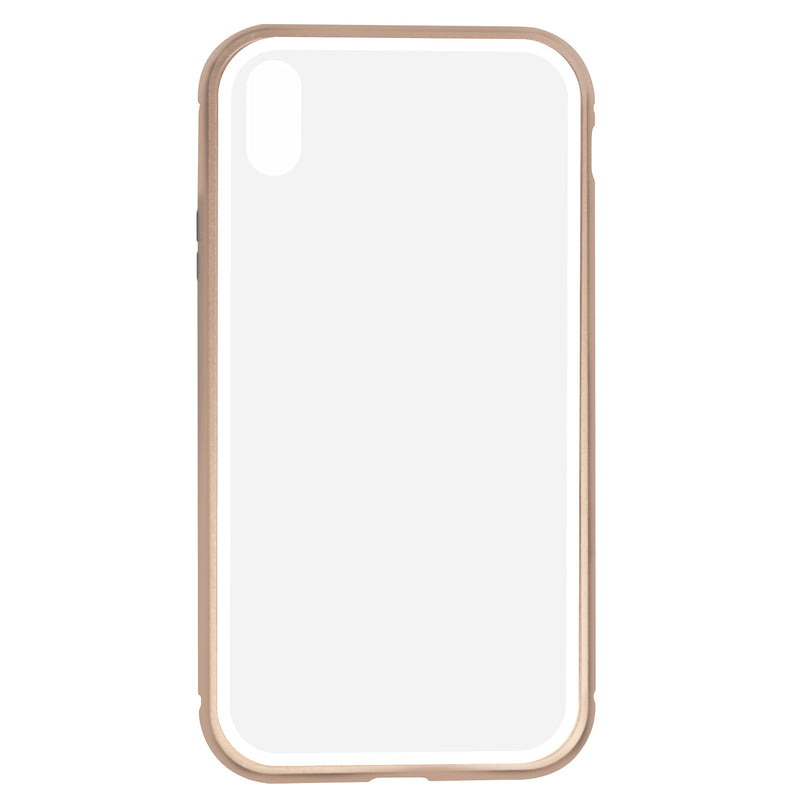 iPhone XS Max Case -  Magnetic Frame, Tempered Glass Back