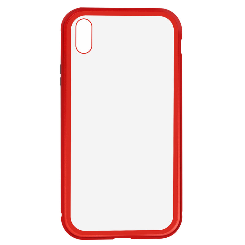 iPhone X /XS Case -  Magnetic Frame, Tempered Glass Back