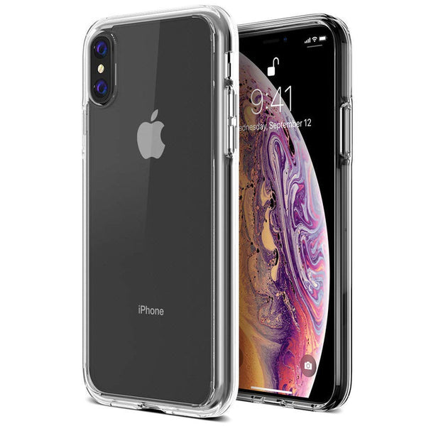 iPhone XS Max Clear TPU Case with Tempered Glass Back