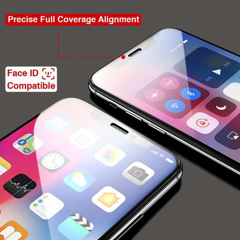 2-Pack iPhone Xs / X Full Coverage Tempered Glass Screen Protector (Clear) - Gorilla Gadgets