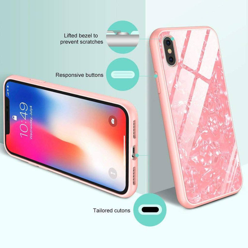 iPhone XR Marble Pattern 9H Tempered Glass Case - Gorilla Gadgets