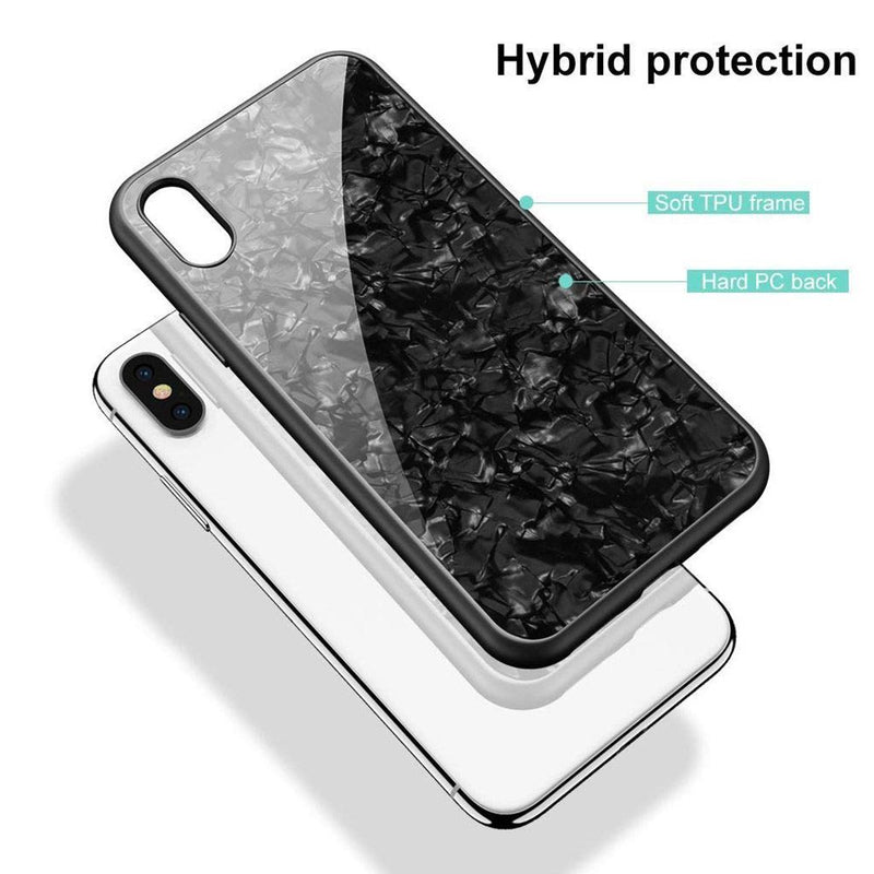 iPhone Xs Max Marble Pattern 9H Tempered Glass Case - Gorilla Gadgets