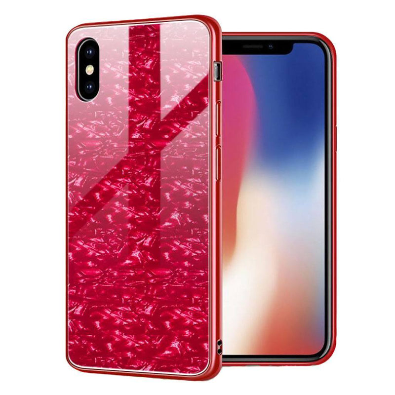 iPhone Xs Max Marble Pattern 9H Tempered Glass Case - Gorilla Gadgets