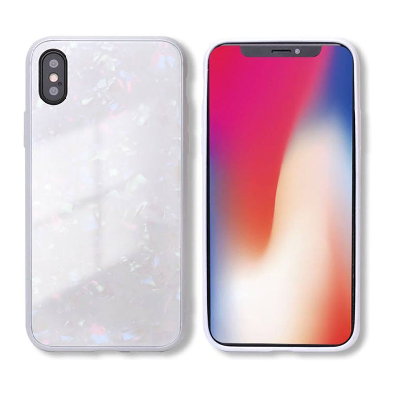 iPhone Xs Max Marble Pattern 9H Tempered Glass Case - Gorilla Gadgets