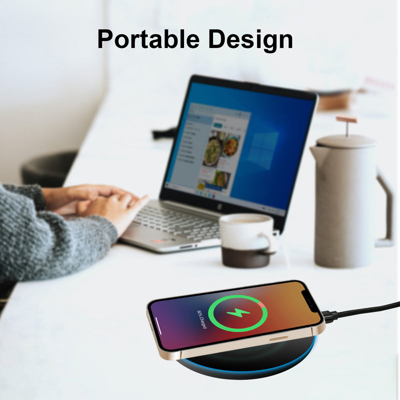 Wireless Charging Pad - LED Indicator, 3 Charging Modes