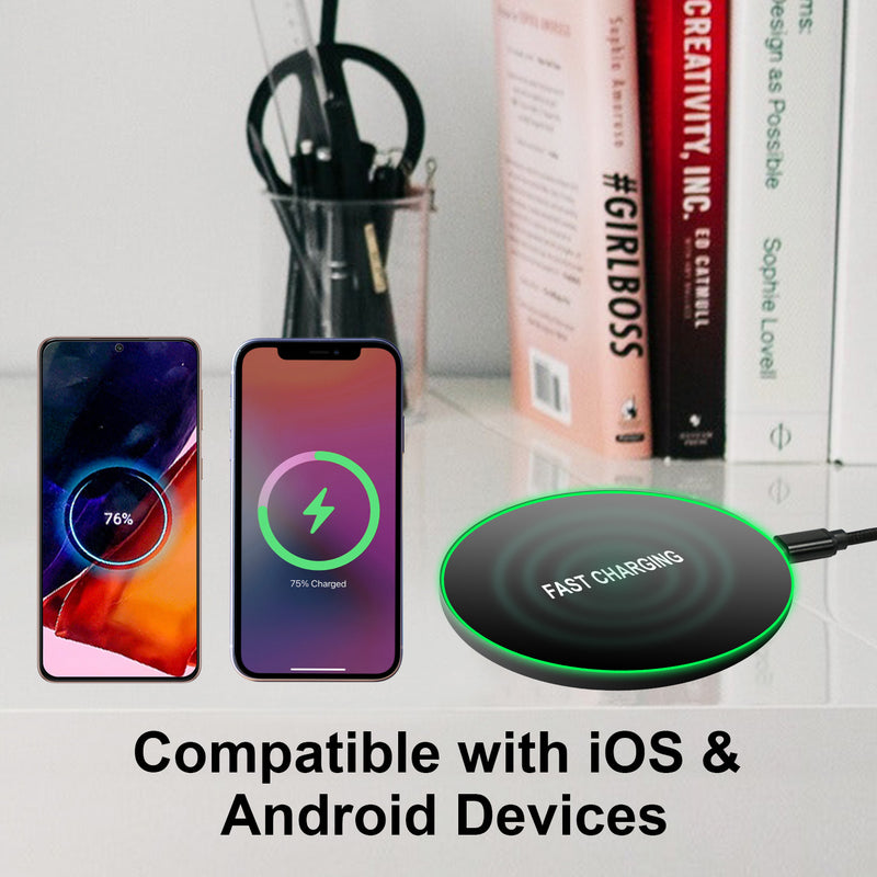 Wireless Charging Pad - LED Indicator, 3 Charging Modes