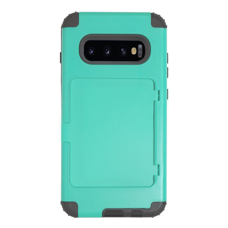 Samsung Galaxy S10+ Case - Tough Defender, Card Slot, Mirror