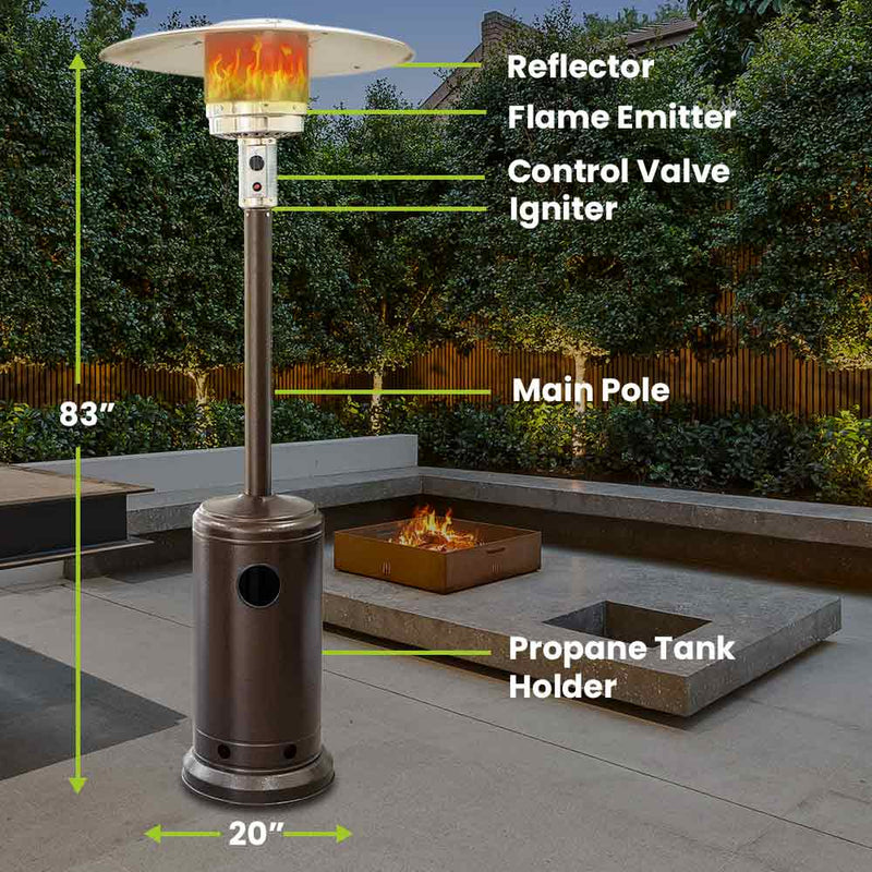 Propane Heater - Built-in Wheels, 48,000 BTU’s