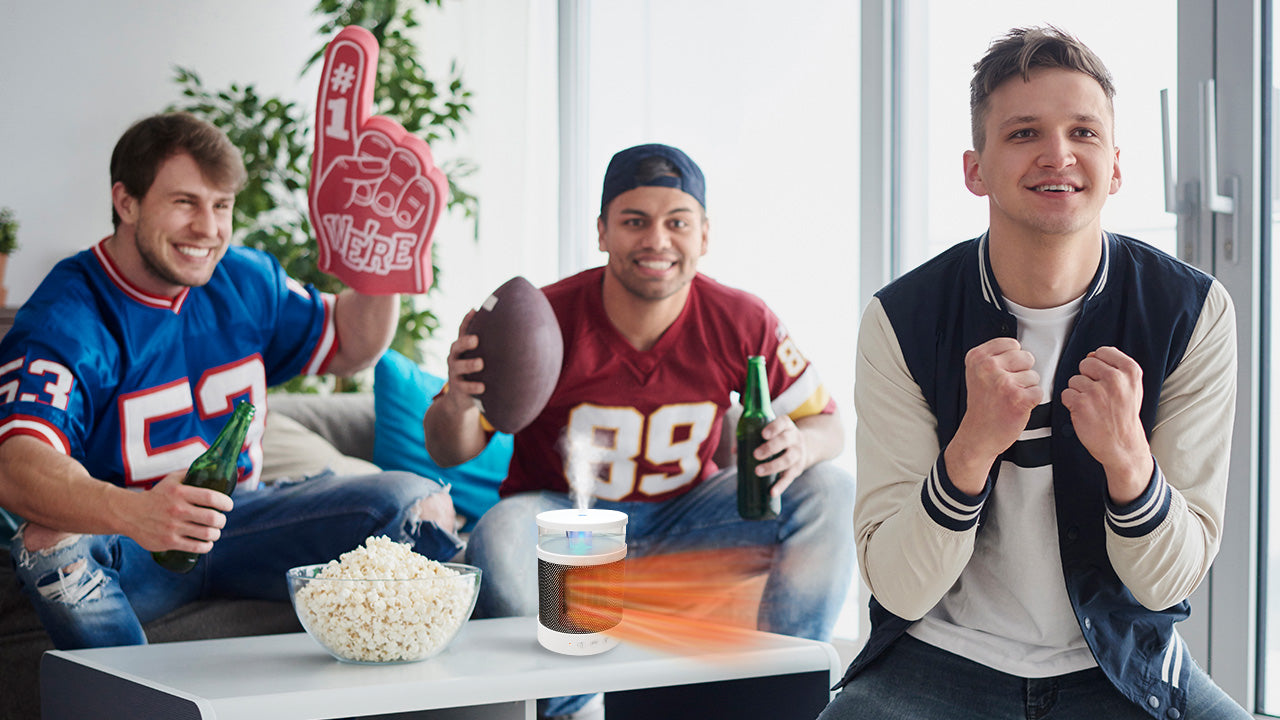 people sitting in Lounge beside the electric patio heater