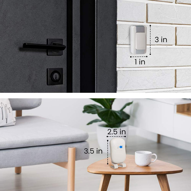 Wireless Doorbell - 36 Melodies, 300m. Range, Waterproof